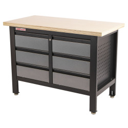 Dílenský ponk s dřevěnou...