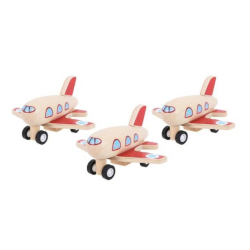 Bigjigs Toys Dřevěné natahovací letadlo 1 ks