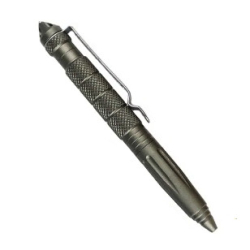 Taktické pero / propiska pro osobní ochranu / tužka na sebeobranu a přežití z hliníku - šecá