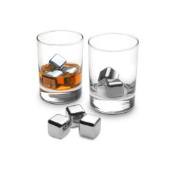Ledové / chladící / mrazící ocelové KOSTKY / KAMENY do pití / drinku / nápojů / whisky / alkoholu