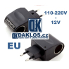 Convertor / Adapter z EU zástrčky 110V-220V (střídavý proud) do 12V (stejnosměrný proud