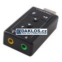 Adapter z USB do 3,5 mm audio virtual 7.1 Jack / reproduktory / sluchátka / mikrofon