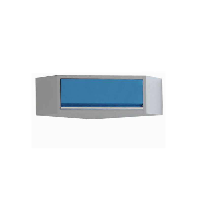 Rohová závěsná skříňka PROFI BLUE s výklopem - MWGB1334
