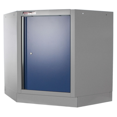  Celokovová rohová dílenská skříňka PROFI BLUE jednokřídlá - MTGC1300B