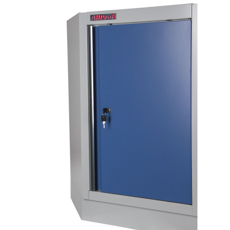  Celokovová rohová dílenská skříňka PROFI BLUE jednokřídlá - MTGC1300B