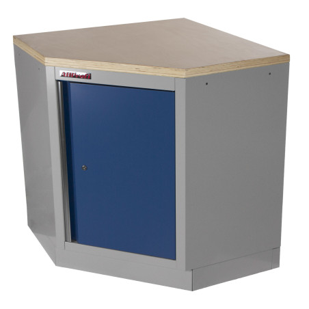  Celokovová rohová dílenská skříňka PROFI BLUE jednokřídlá - MTGC1300B