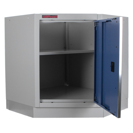  Celokovová rohová dílenská skříňka PROFI BLUE jednokřídlá - MTGC1300B
