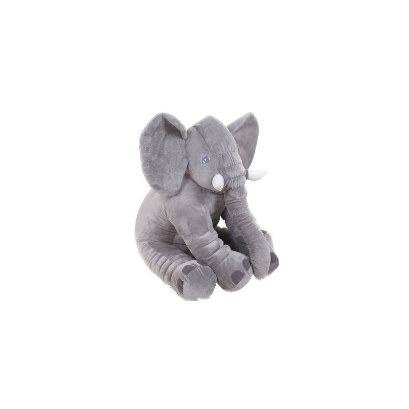 Velký plyšový slon - 40 cm - šedý