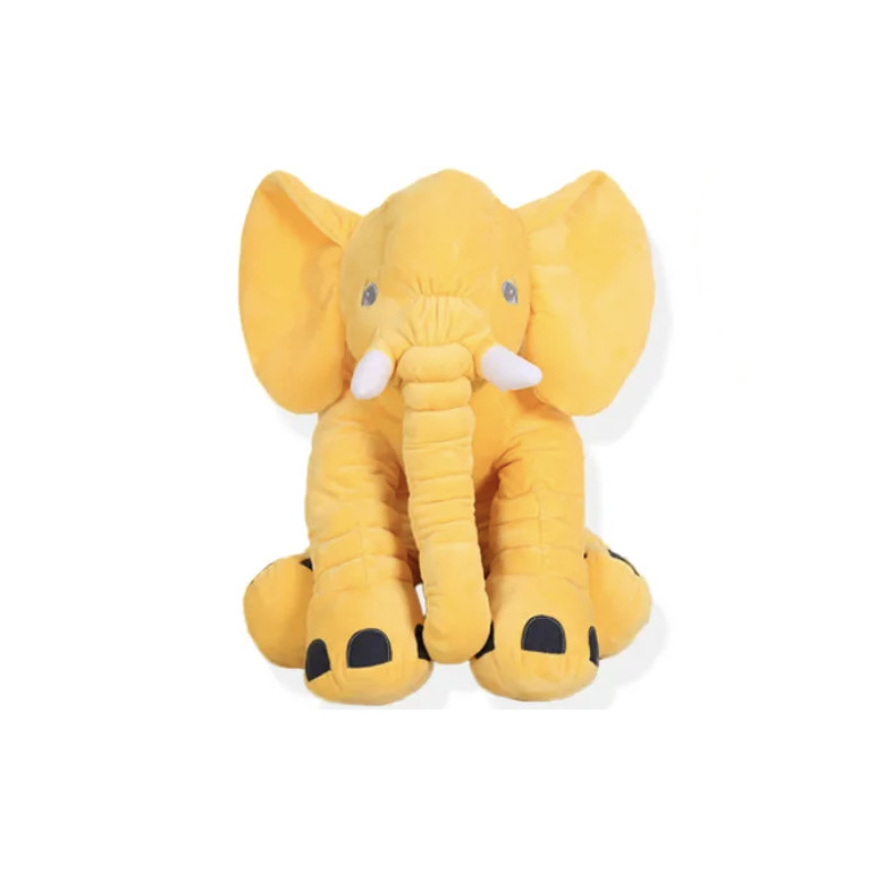 Velký gigantický plyšový slon - 60 cm - žlutý