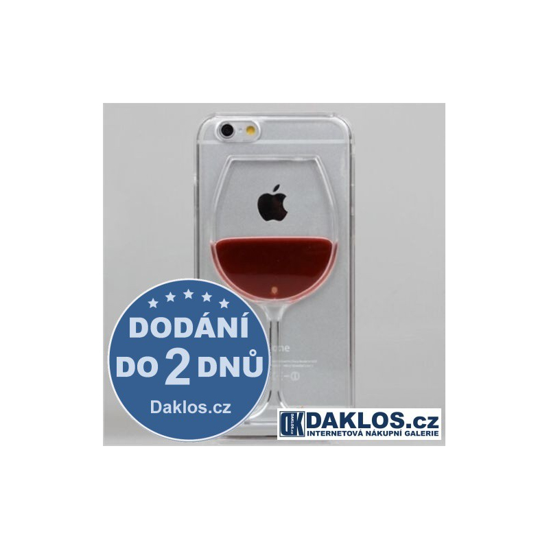 Kryt pro Apple iPhone 6 6S Plus - sklenička vína s tekutinou