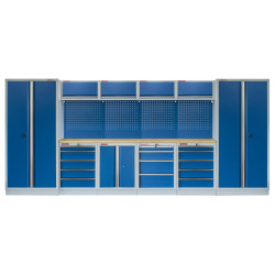 Kvalitní PROFI BLUE dílenský nábytek - 4535 x 2000 x 495 mm - MTGS1300AE