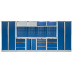 Kvalitní PROFI BLUE dílenský nábytek - 4535 x 2000 x 495 mm - MTGS1300AM
