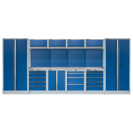 Kvalitní PROFI BLUE dílenský nábytek - 4535 x 2000 x 495 mm - MTGS1300AP