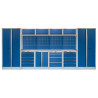 Kvalitní PROFI BLUE dílenský nábytek - 4535 x 2000 x 495 mm - MTGS1300AP