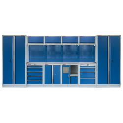 Kvalitní PROFI BLUE dílenský nábytek - 4535 x 2000 x 495 mm - MTGS1301AN