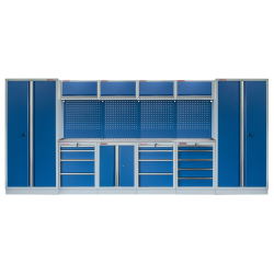 Kvalitní PROFI BLUE dílenský nábytek - 4535 x 2000 x 495 mm - MTGS1300A22