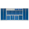 Kvalitní PROFI BLUE dílenský nábytek - 4535 x 2000 x 495 mm - MTGS1300A11