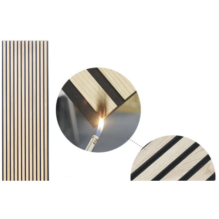 Odhlučňovací akustický protihlukový panel - přírodní dub - 2400 x 600 x 21 mm