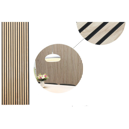 Odhlučňovací akustický protihlukový panel - přírodní dub - 2400 x 600 x 21 mm