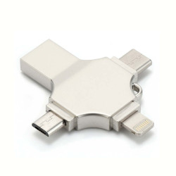 USB OTG flash disk 512 GB 4 v 1 s USB, USB-C, Lightning, micro USB