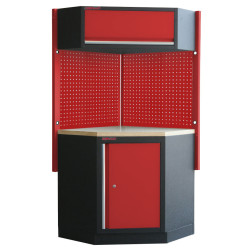 Rohová sestava PROFI RED dílenského nábytku - RTGS1302