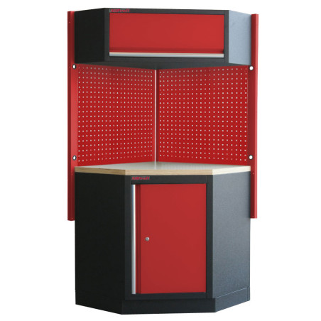 Rohová sestava PROFI RED dílenského nábytku - RTGS1302