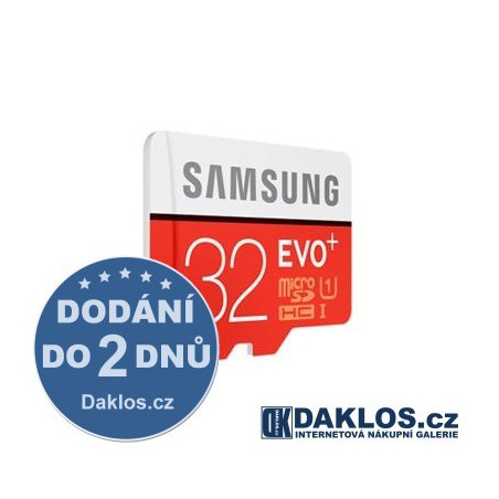 Micro SD 32 GB Samsung EVO Class 10 + adapter zdarma