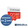 Micro SD 32 GB Samsung EVO Class 10 + adapter zdarma