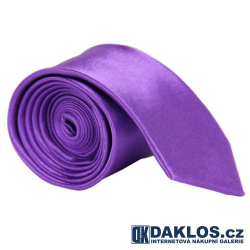 Luxusní fialová kravata - hedvábí / polyester