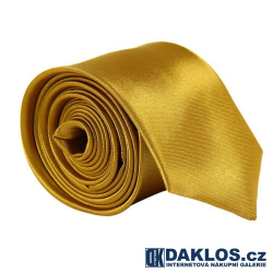 Luxusní champagne zlatá kravata - hedvábí / polyester