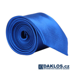 Luxusní tmavě modrá kravata - hedvábí / polyester