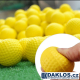 Tréninkové pěnové golfové míčky - žluté - 4 kusů