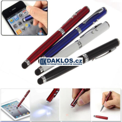 4v1 - Propiska / Pisátko / dotykové pero / stylus / Laser / LED svítilna