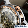Luxusní hodinky s průhledným ciferníkem a římskými číslicemi - automatické
