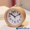 Dřevěný digitální budík / hodiny - kulatý