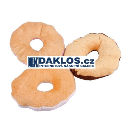 Plyšová hračka pro domácí mazlíčky ve tvaru donut (kobliha)