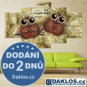 5x Obraz / Plátno / Plakát na zeď - Káva / Sovy