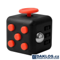 Uklidňující Fidget Cube proti stresu / Antistresová kostka - černo červená
