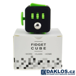 Uklidňující Fidget Cube proti stresu / Antistresová kostka - černo červená