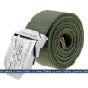 Elegantní zelený tkaný opasek / pásek EAGLE NAVY SEAL