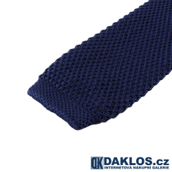 Luxusní pletená kravata v námořnické modré