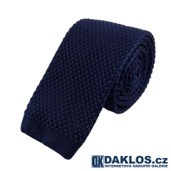 Luxusní pletená kravata v námořnické modré