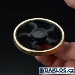 Kovový zlato černý Fidget Spinner TURBINE / Spinee proti stresu / Antistresové ložisko v pouzdře