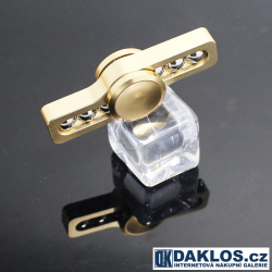 Zlatý kovový Fidget Spinner BALLER / Spinee proti stresu / Antistresové ložisko v kovové krabičce