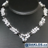 Luxusní magnetický náramek / náhrdelník Hematit s přírodními kameny - bílý