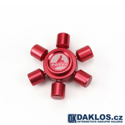 Kovový červený Fidget Spinner FQ777 / Spinee proti stresu / Antistresové ložisko