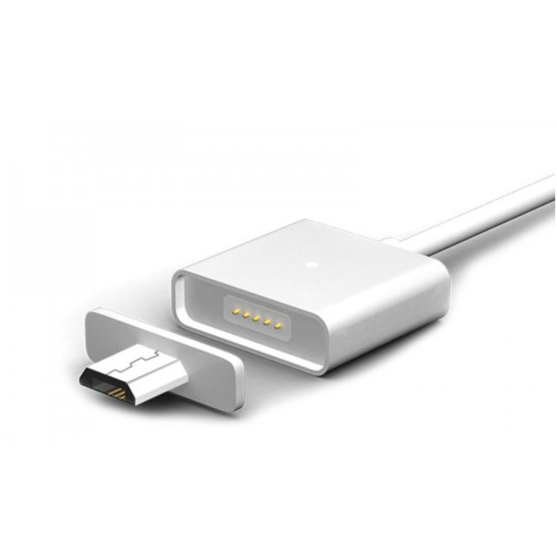 Magnetický nabíjecí kabel z USB do Micro USB pro android, Barva Stříbrná