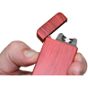 Kovový větruodolný PLAZMOVÝ nabíjecí elektronický zapalovač - červené dřevo
