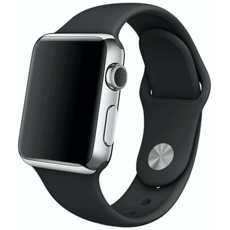 Samurrai silikonový řemínek na Apple Watch - černý, Šířka hodinek 42 / 44 mm