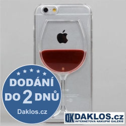 Kryt pro Apple iPhone 6 6S - sklenička vína s tekutinou